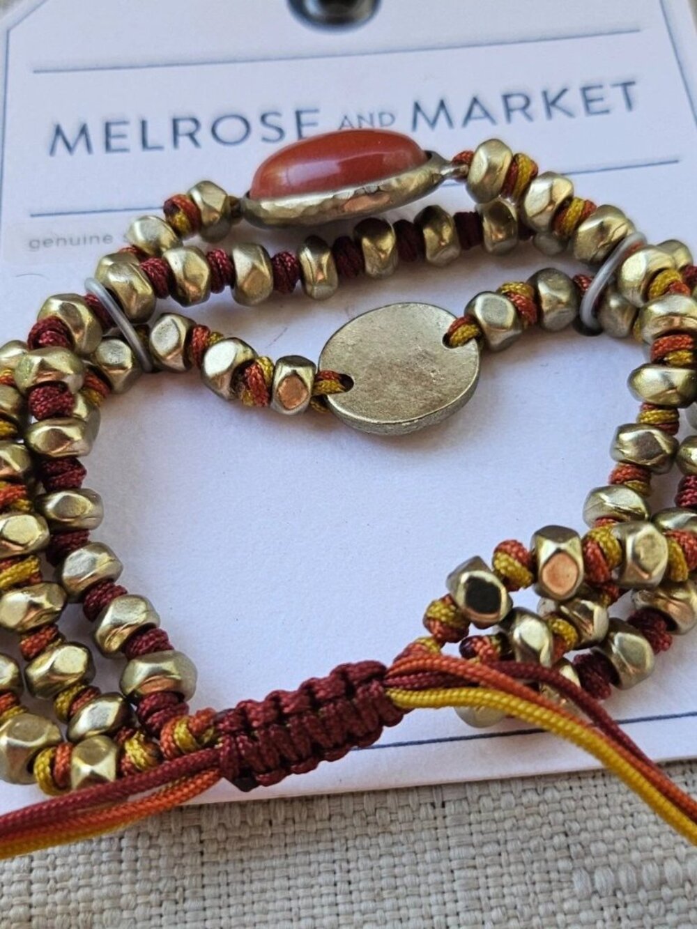 Melrose And Market Unisex Bracelet Genuine Stone Wrist Band Nickle Free - Picture 3 of 10